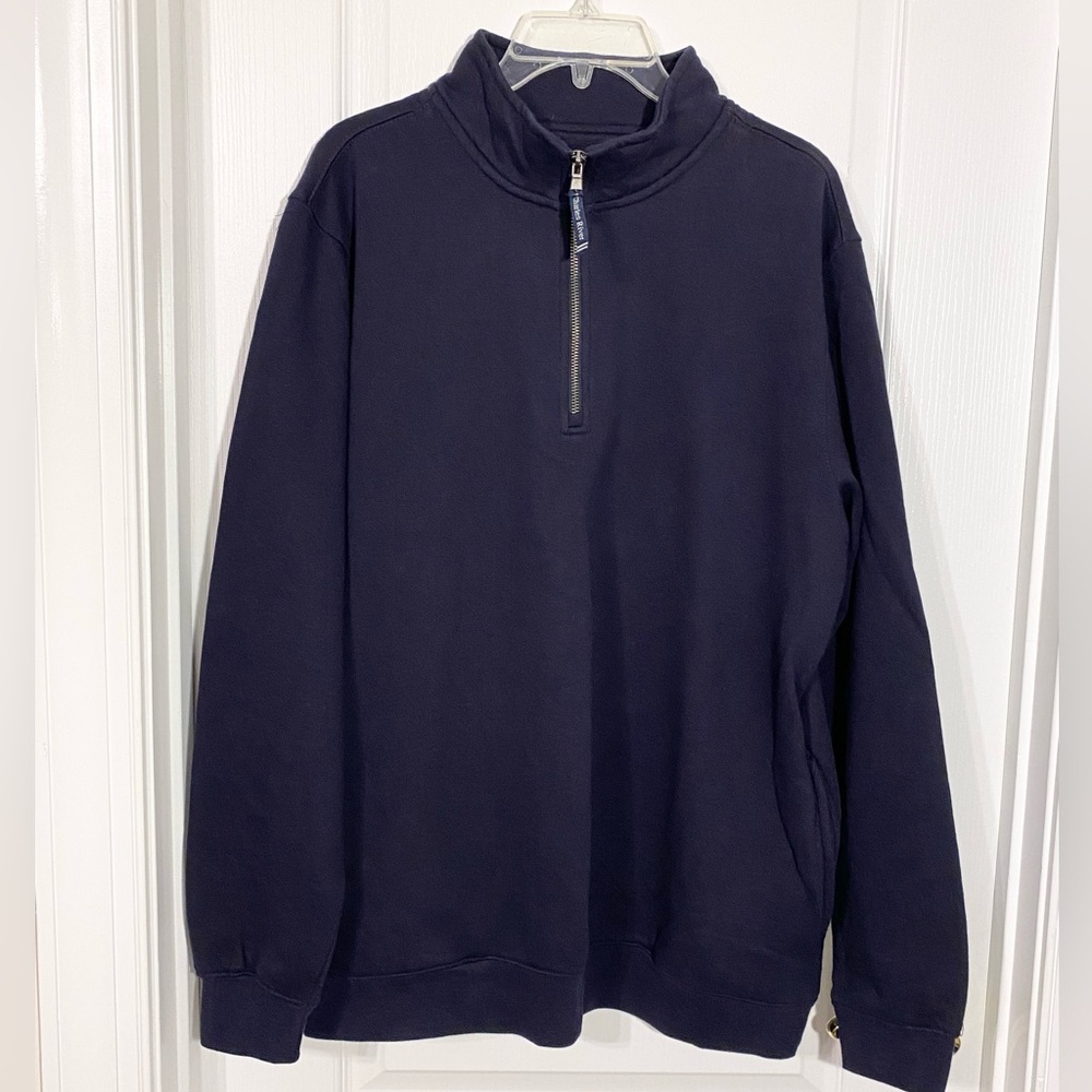 Charles River Apparel Crosswind Quarter Zip Sweatshirt Navy Men’s Large